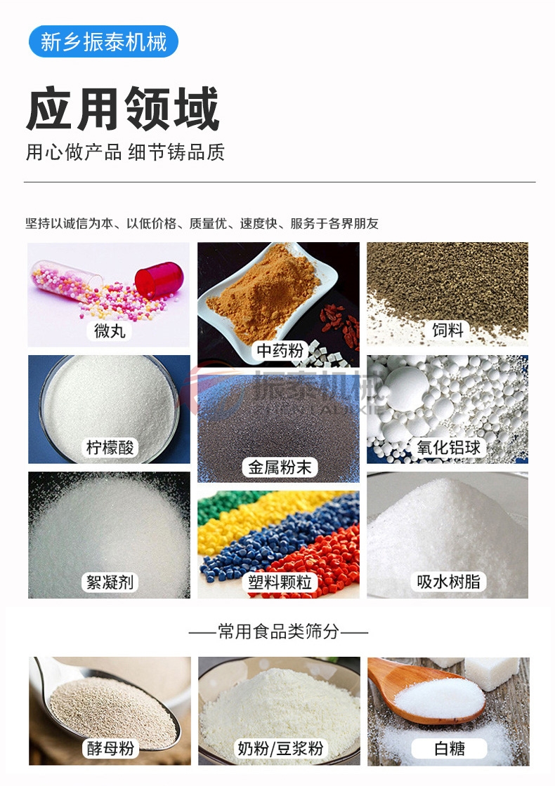 富馬酸圓形搖擺振動(dòng)篩應(yīng)用領(lǐng)域