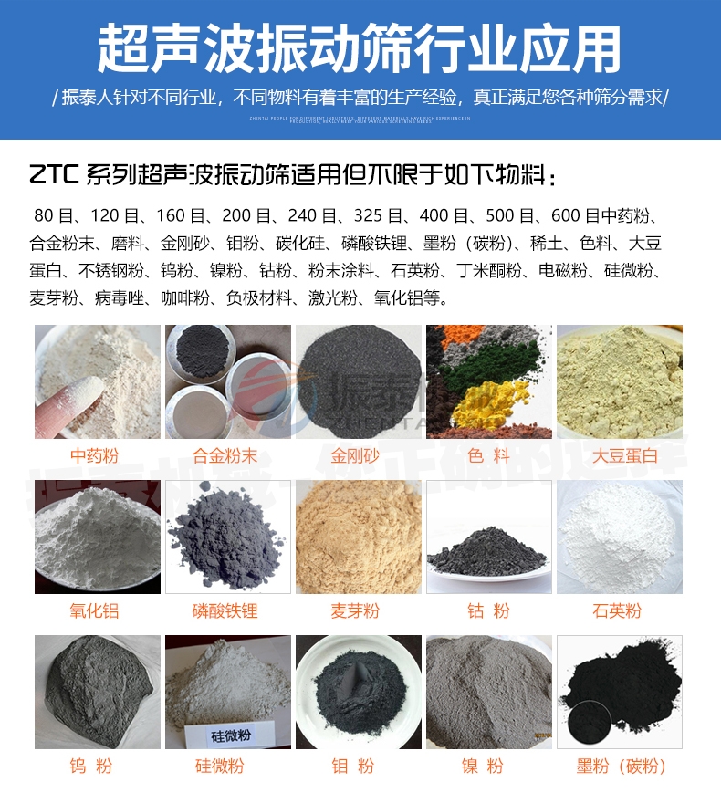 醫(yī)藥色素超聲波振動篩分機行業(yè)應用